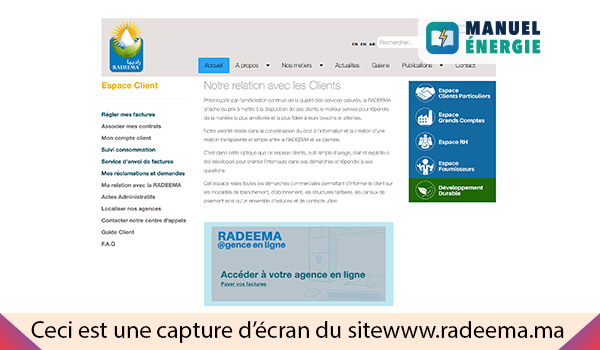 RADEEMA paiement facture Marrakech