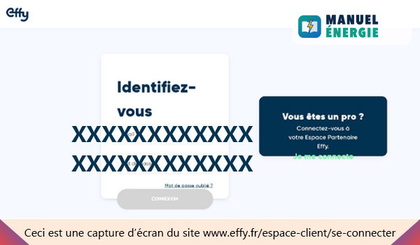 Se connecter à l'espace client Effy et envoyer un mail