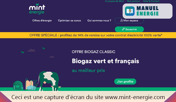 Se connecter à l'espace client MintEnergie et envoyer un email