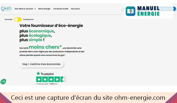 Envoyer un email au service clientèle depuis l'espace client OHM Energie