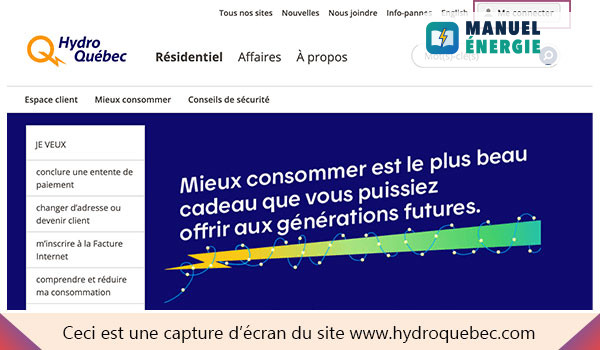 Payer facture Hydro-Québec carte de crédit