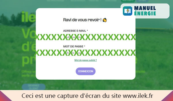 Connexion à mon compte ilek 