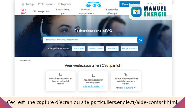 Contacter le service client Engie Particulier