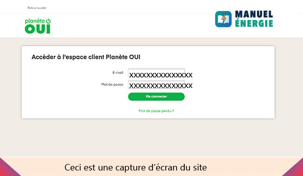 Planète OUI espace client