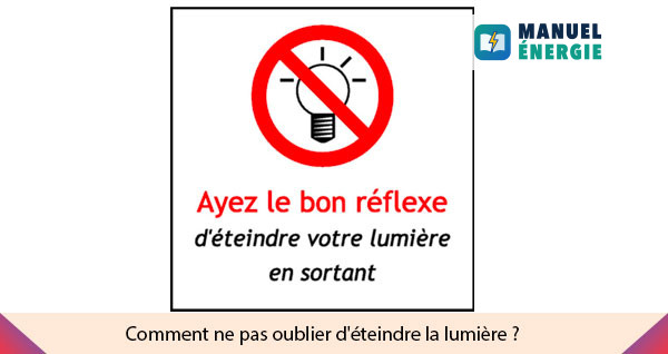 Affiche éteindre la lumière en sortant