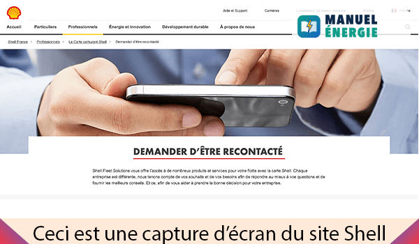 Demande de carte carburant Shell en ligne