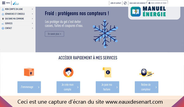 Eaux de Sénart facture d'eau