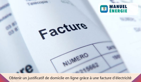 Justificatif domicile facture électricité EDF