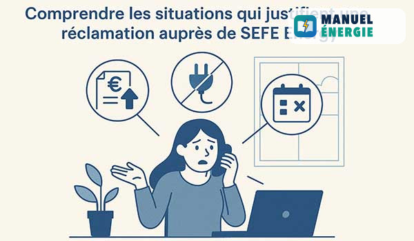 Comprendre les situations qui justifient une réclamation auprès de SEFE Energy
