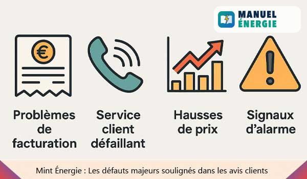 Mint Énergie : Les défauts majeurs soulignés dans les avis clients 