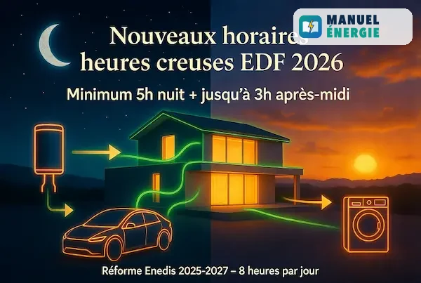 Nouveaux horaires heures creuses EDF 2026