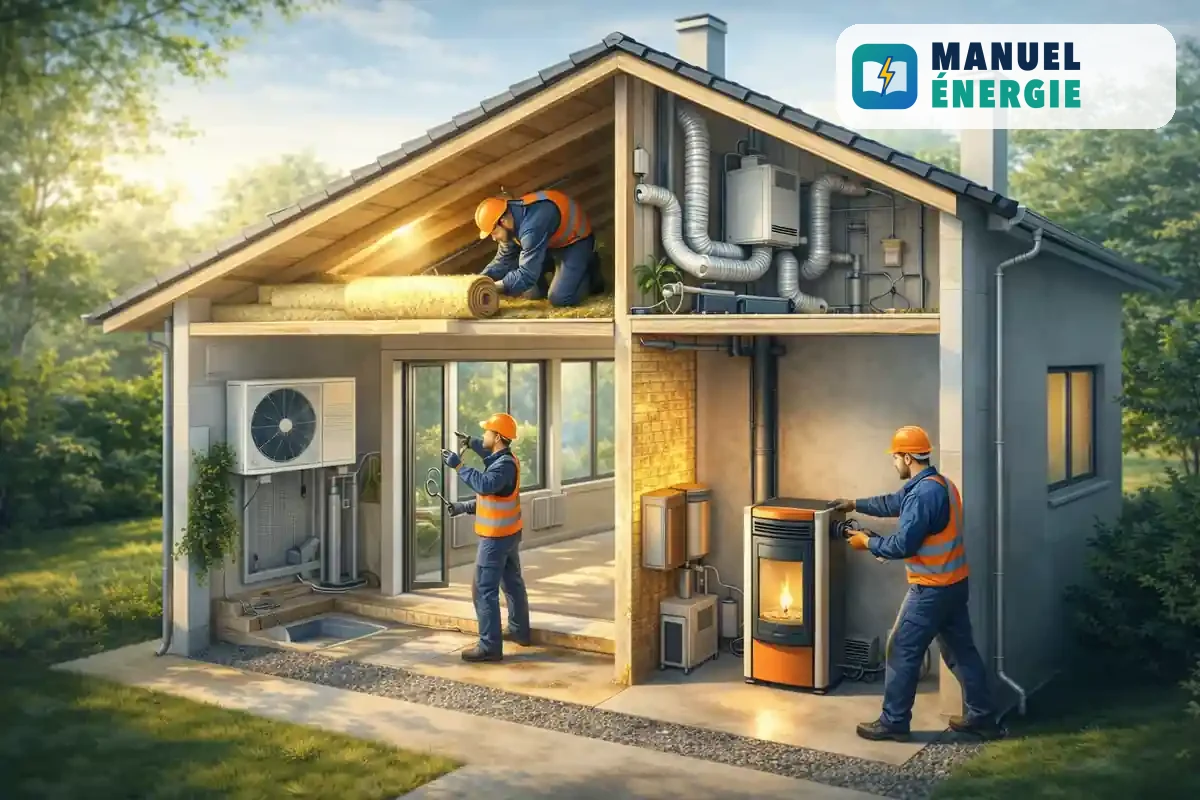 Travaux éligibles à MaPrimeRénov et aux CEE en 2026 : chauffage isolation ventilation