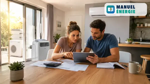 Comparaison du coût d'une climatisation pendant trois semaines de canicule dans un logement moderne.