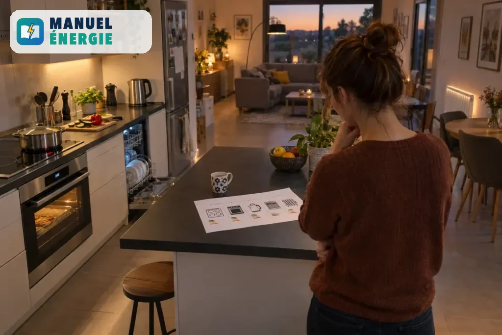 Appareils électriques utilisés simultanément pour choisir la puissance du compteur