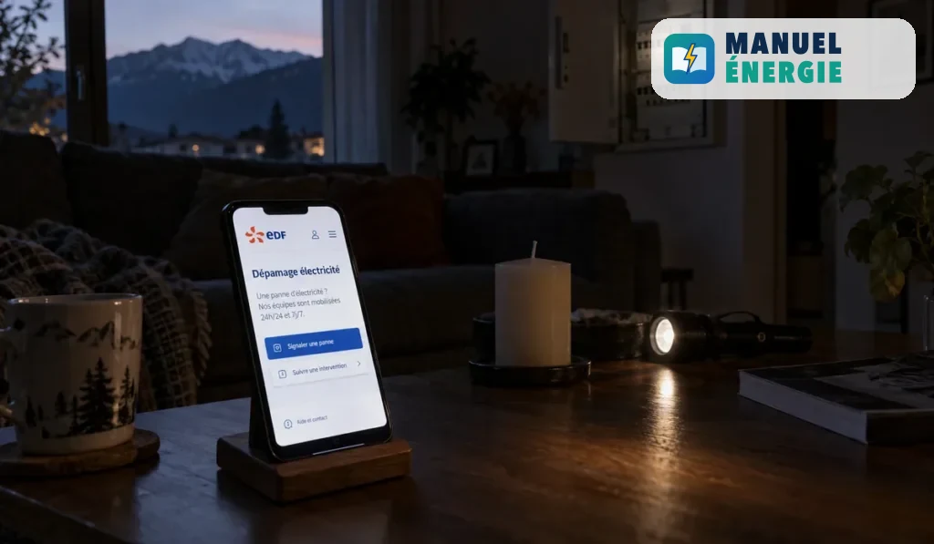 Coupure d’électricité à Martigny avec page de dépannage EDF et réseau SICA